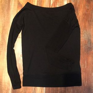 Athleta off shoulder studio barre sweatshirt xxs